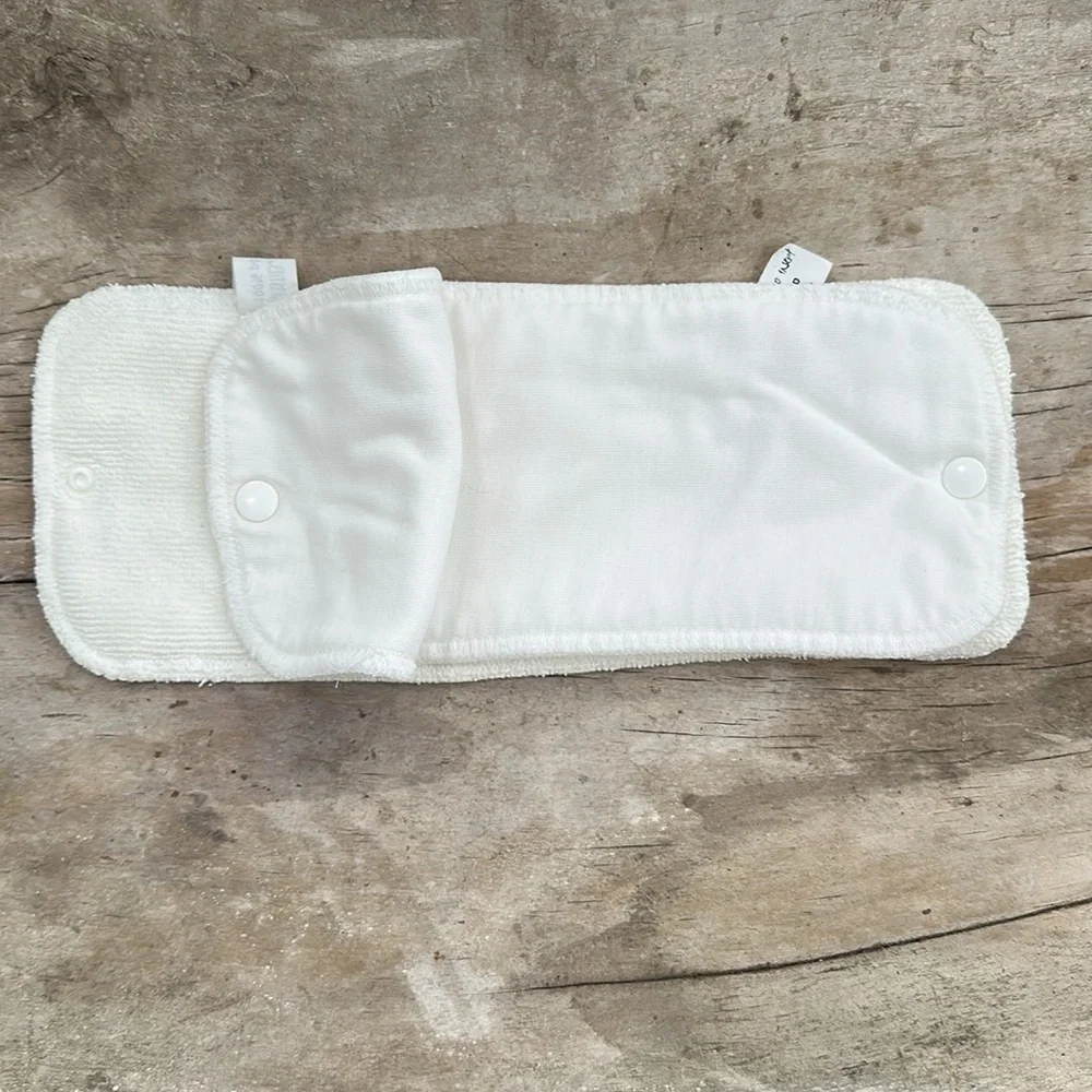 Thirsties DUO small cloth diaper inserts. Pair of snapped inserts USED